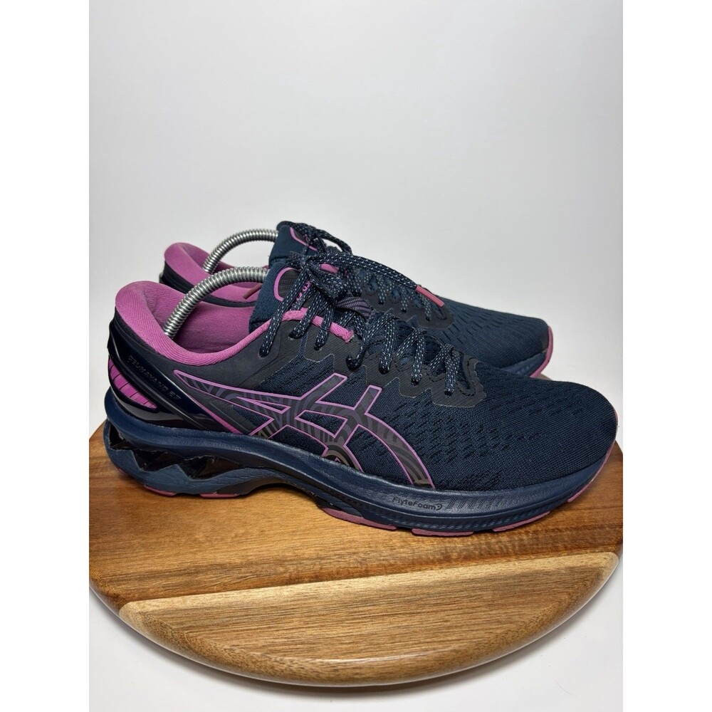 ASICS Gel Kayano 27 Womens Size 10 Navy Pink Running Shoes 1012B003 Athletic